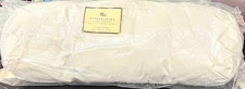 POTTERY BARN BOLSTER,  10” X 27” White Throw Pillow insert style 4205779
