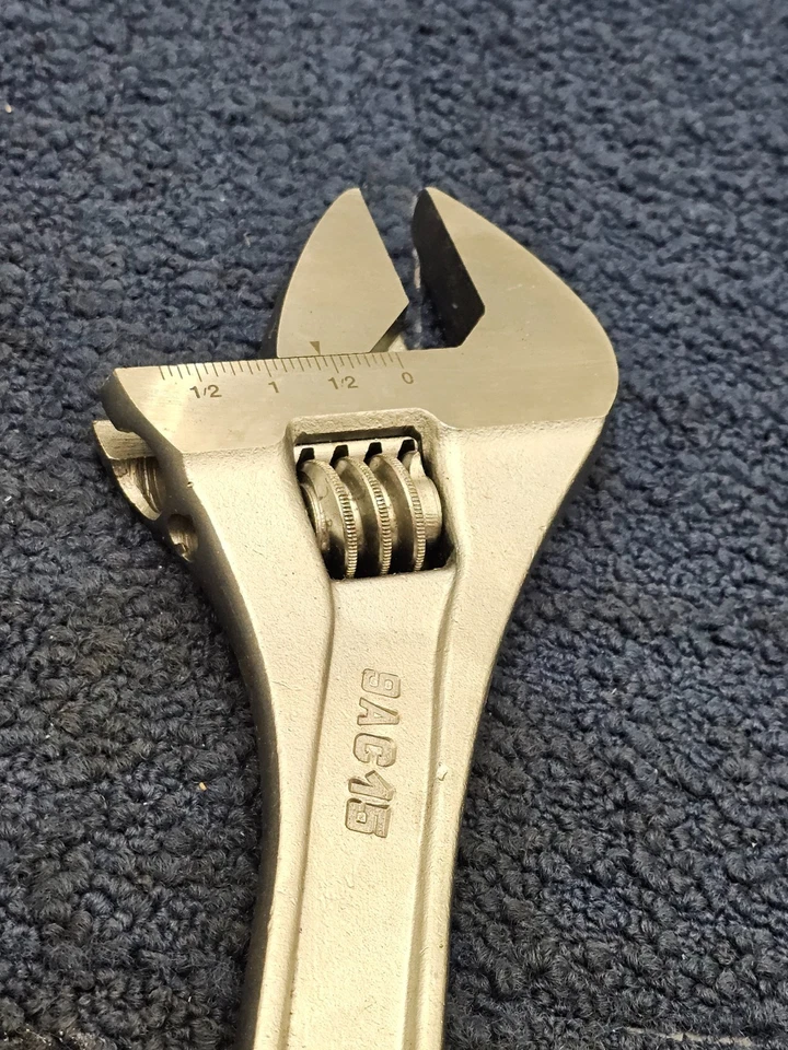 Wright Tool 9AC15 Adjustable Wrench Maximum Capacity 1-11/16 Inch Chrome 15 Inch - Image 4 of 4