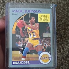 1990-91 NBA Hoops Magic Johnson Most Valuable Player #157 Los Angeles Lakers