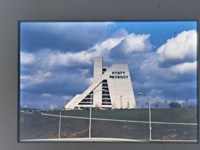Vintage 35mm Color Slide Hyatt Regency Hotel Building Architecture