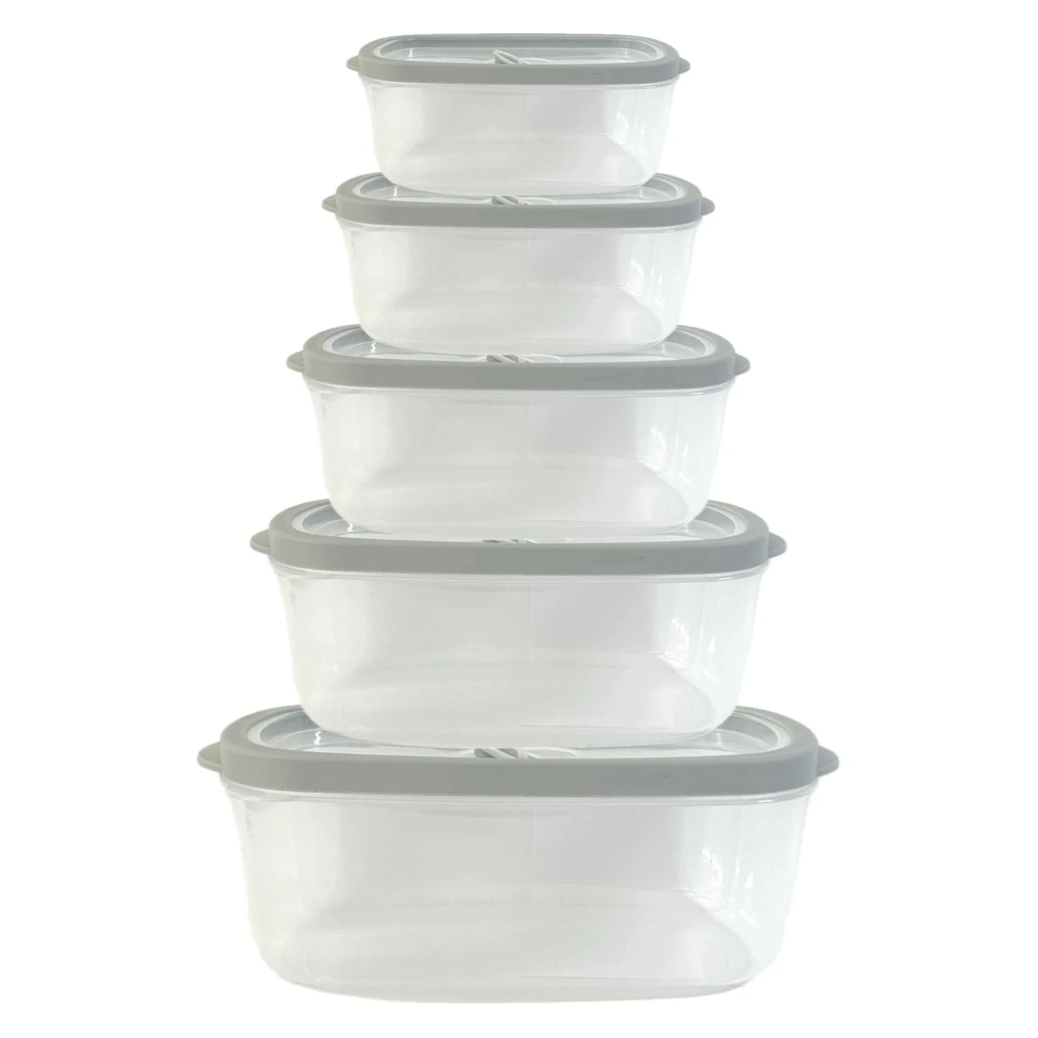 10-Piece Rectangle Food Storage Containers with Vented Lids, Airtight and BPA...