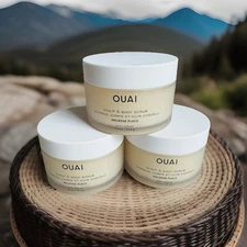 3 x OUAI Scalp & Body Scrub Melrose Place Travel Size 3.4 oz each - Total 300 gr