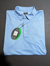 NWT MEN'S GREG NORMAN POLO, SIZE: L, COLOR: LIGHT BLUE M4
