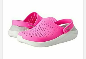 pink literide crocs