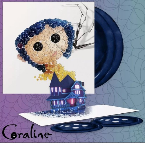 CORALINE Original Soundtrack 15th Anniversary PICTURE BLUE Button Vinyl(IN HAND) - Picture 10 of 12