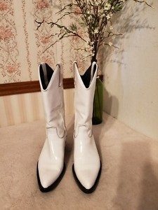 calvin klein white cowboy boots