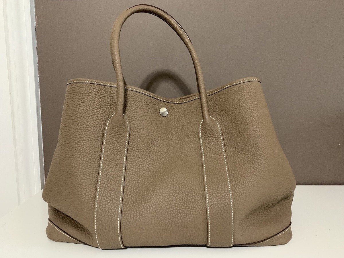 ★人気商品★ 【HERMES】 Garden Party 36 bag Hermes Garden Party bag 36/PM Ebene Negonda leather Silver