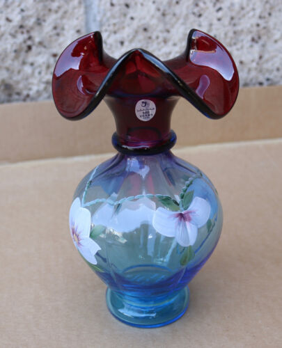 Frank Fenton Mulberry Hand Painted Vase 100th Anniversary Signed & Numbered - Picture 1 of 8
