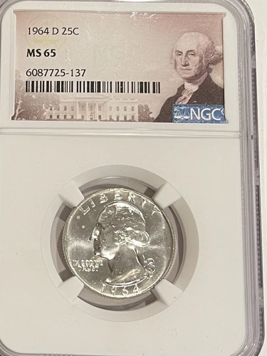 1964 D Washington Quarter MS65 NGC #137