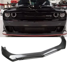 Front Bumper Spoiler Splitter Car Body Trims For Dodge SRT Carbon Fiber Style