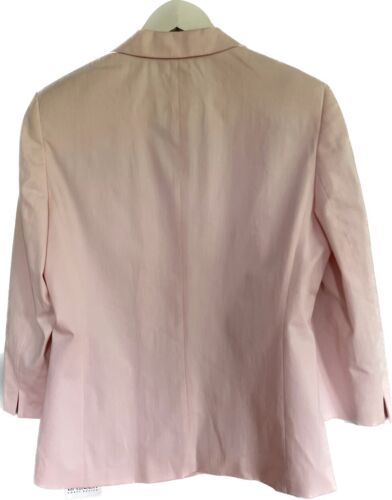 Basler Pale Pink Cotton Elastane Single Breasted Blazer EU 38 UK 12 Stretch - Picture 2 of 7