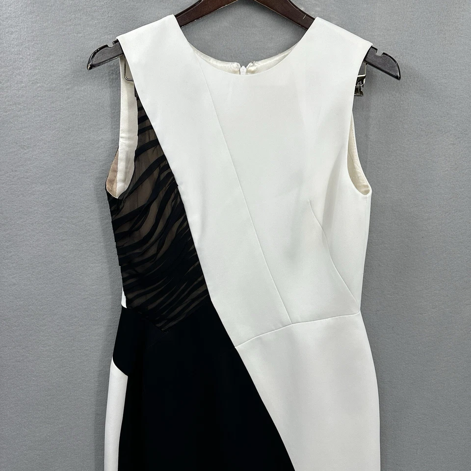 J. Mendel 连衣裙女式 8 褶皱侧色块设计师极简主义安静豪华 — 第 2/4 张图片