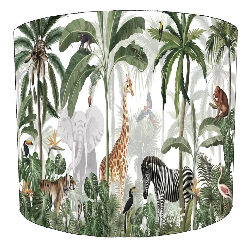 PREMIER LIGHTING LIMITED Jungle Animals lamp shades Matches Jungle Animals Wallpaper & Duvet Covers.