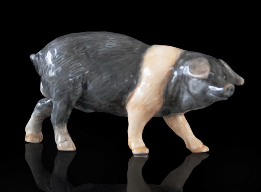 Pig Hand Painted Fine Bone China Miniature Figurine
