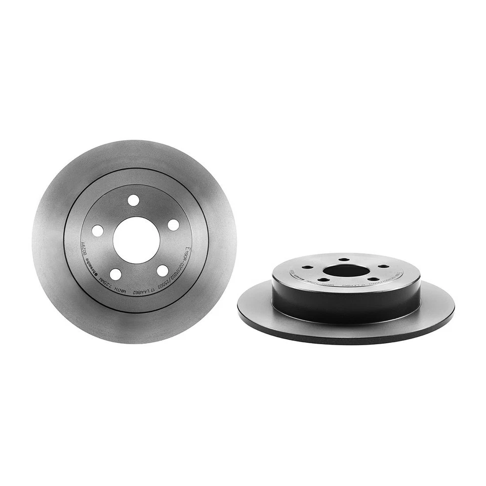 Juego de 6 pastillas y rotor de freno de disco trasero Brembo para Dodge Stratus 2002-2005 Foto 4 de 4