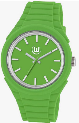 VfL Wolfsburg Armbanduhr grün Silikon mit Uhrwerk Miyota 2035