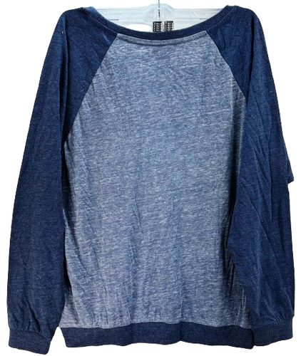 Colosseum Womens Nevada Wolf Pack Raglan Long Sleeve T-Shirt Navy SMALL - Picture 2 of 5