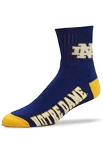 NCAA Notre Dame Fighting Irish Navy Team Colors Large Quarter Socks 10-13