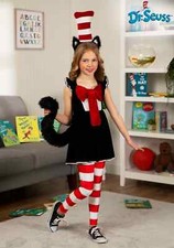 Girl's Cat in the Hat Costume Dress