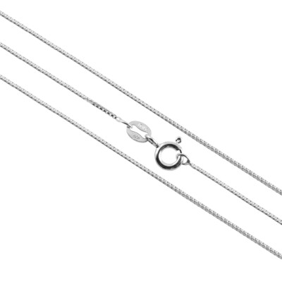Solid Box Chain Necklace Made In Italy 