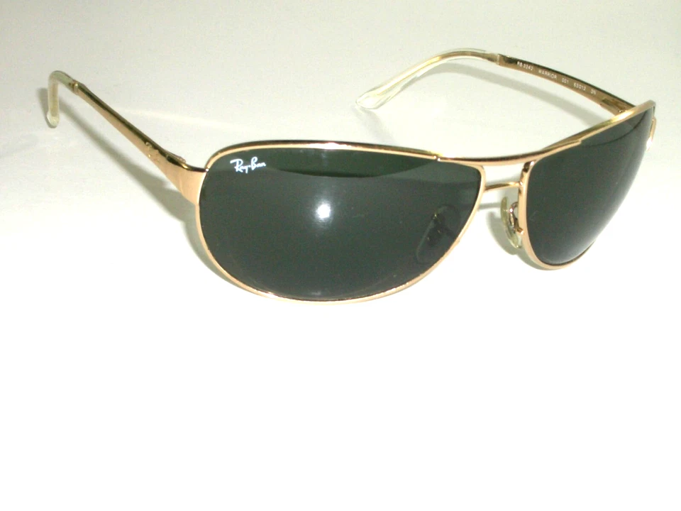RAY-BAN ITALY RB3342 01 63[]12 G15 GOLDEN FLEX HINGES WARRIOR WRAPS SUNGLASSES - Image 2 of 4