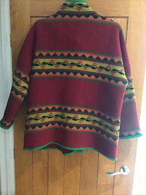 United Colors of Benetton Vintage Wool Native Coat Made in Italy