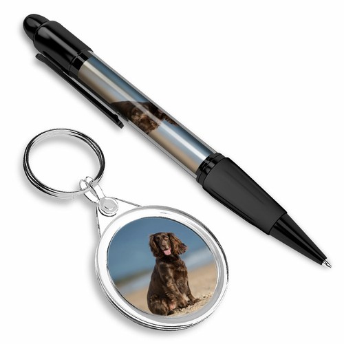 Pen & Keyring (Round) Cocker Spaniel Puppy Dog 12508 7626003664693