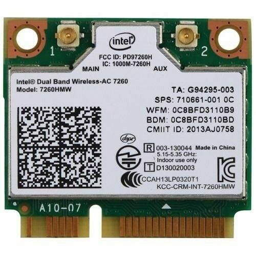 Neueste Version Intel Dual Band Wireless AC 7260 HMW 867Mbps 802.11ac Mini PCIe - Picture 1 of 1