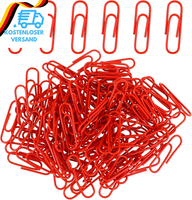 Jjunw 200 StüCk Rot BüRoklammern, Metall Kleine BüRoklammern, Rot Paper Clips Bü