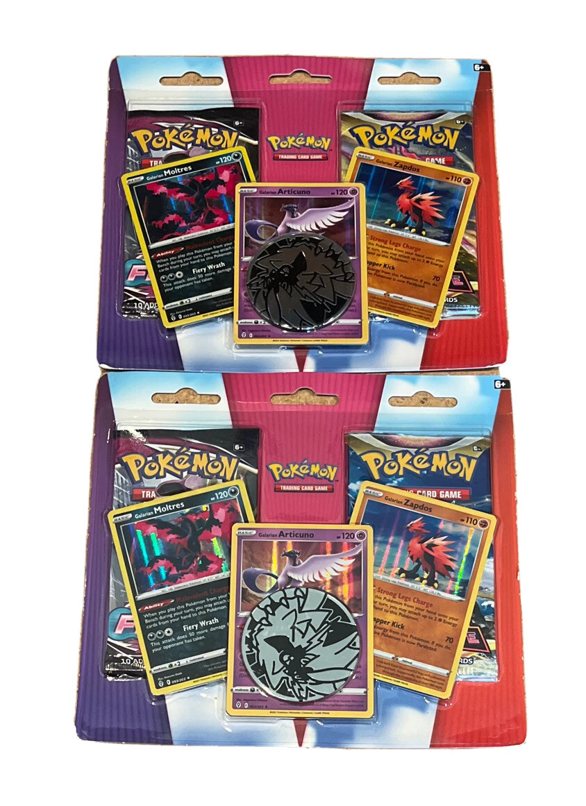 Pokémon TCG: Articuno, Zapdos & Moltres Cards with 2 Booster Packs & Coin