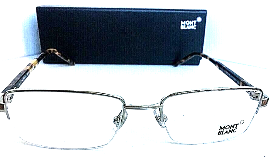 New MONTBLANC MB 581 A16 Silver 55mm Semi-Rimless Men's Eyeglasses