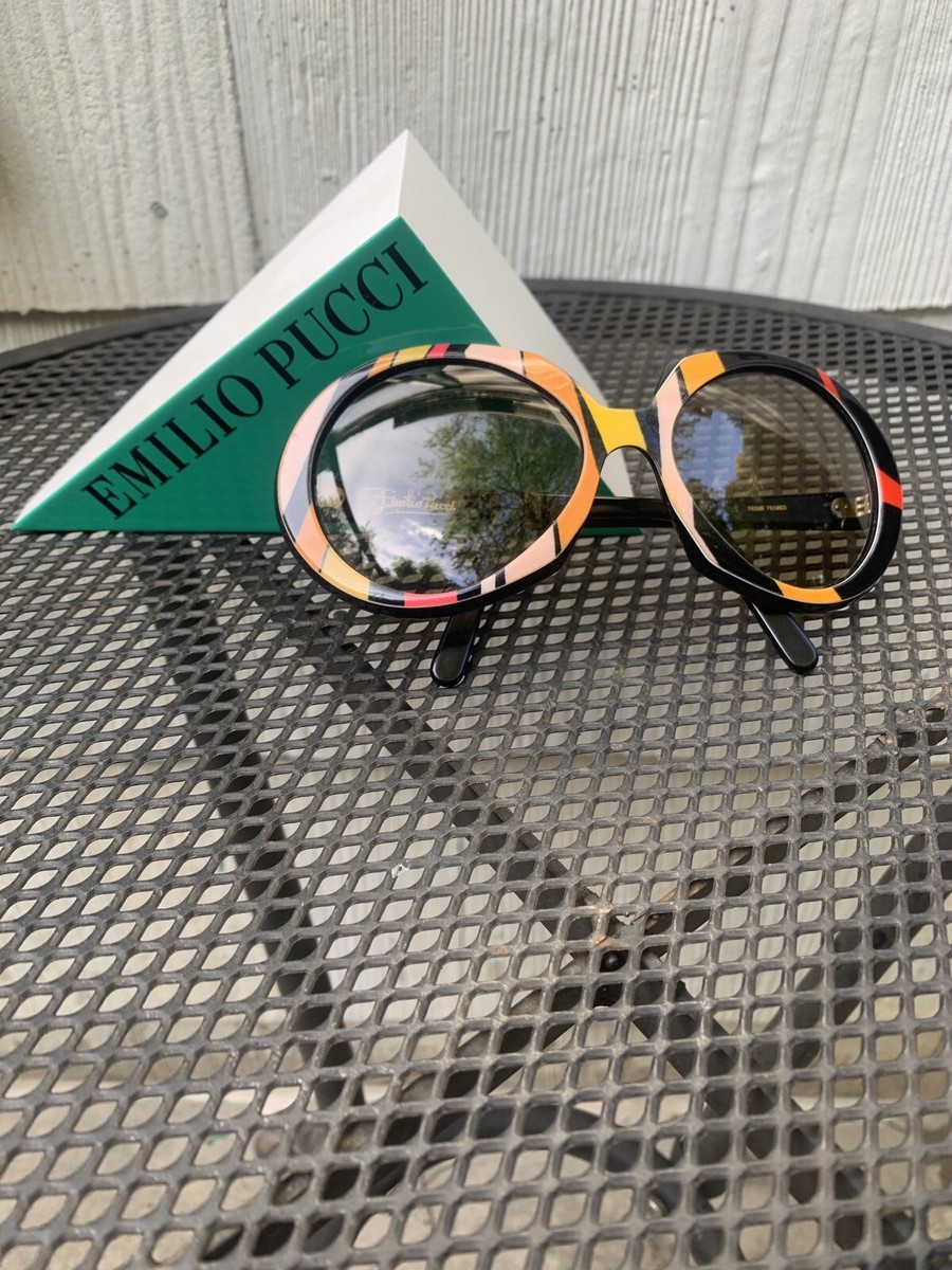 Vtg Over Sized Oval shaped Emilio Pucci *Vivara* Sunglasses w