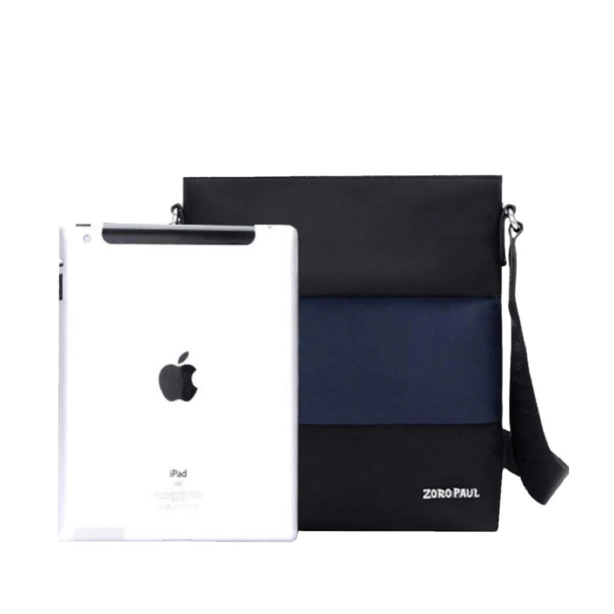 Borsa da uomo a tracolla grande monospalla ufficio borsello messenger nera