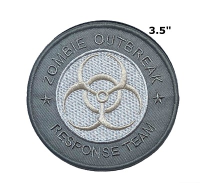 ZOMBIE OUTBREAK RESPONSE TEAM EMBROIDERED HOOK AND LOOP PATCH 3.5'' GEAR APPLIQUE