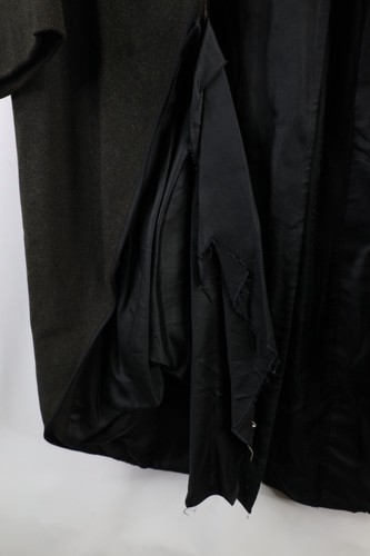 Vtg 40s 50s Bespoke Mens 38R Distressed Wool Satin Trim Tuxedo Coattails Jacket - Picture 5 of 18