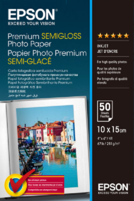 50 Blatt   EPSON FOTOPAPIER S041765 seidenmatt 10cm x 15cm