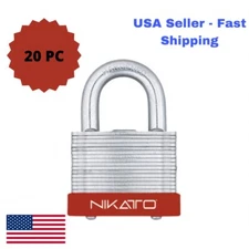WHOLESALE 20 PC Pack of Laminated Pad Lock 30mm Padlock NIKATTO. USA STOCK.