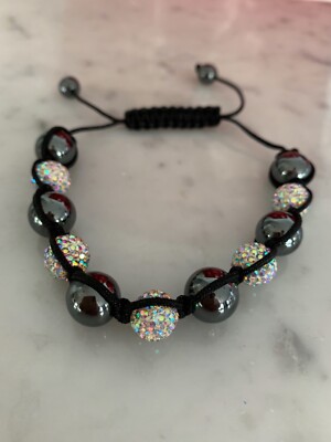 SHAMBALA INSPIRED PAVE' CRYSTAL BALL BEAD AND