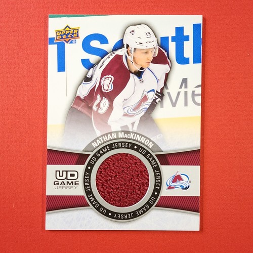 5-06-14 PWE-THICK 2015-16 upper deck jersey card #gj-nm nathan mackinnon (171)