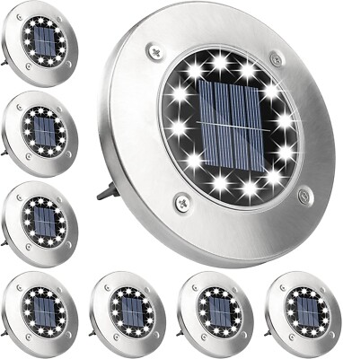 8 Pcs 12LEDs Solarlampe Solarleuchte Gartenlicht Außen Beleuchtung Bodenstrahler