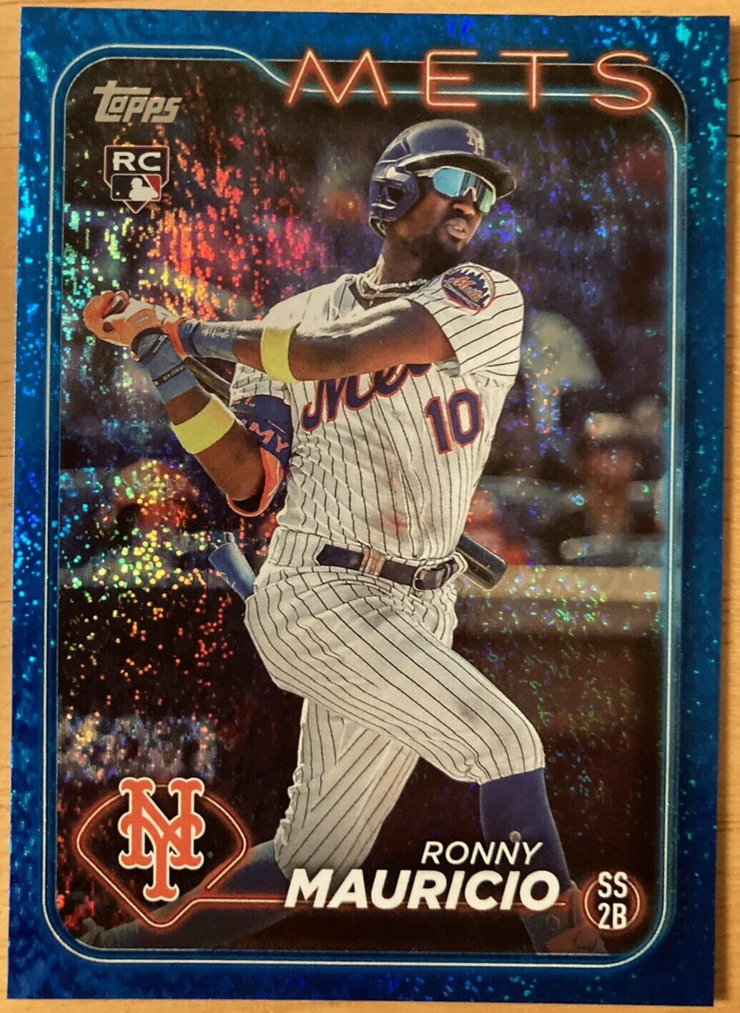 2024 Topps #224 Blue Foil Ronny Mauricio New York Mets 617/999 RC