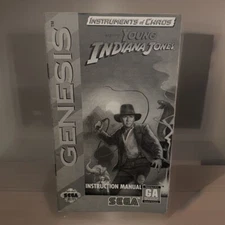 Young Indiana Jones Instruments Chaos Sega Genesis Game Instruction Manual Rare