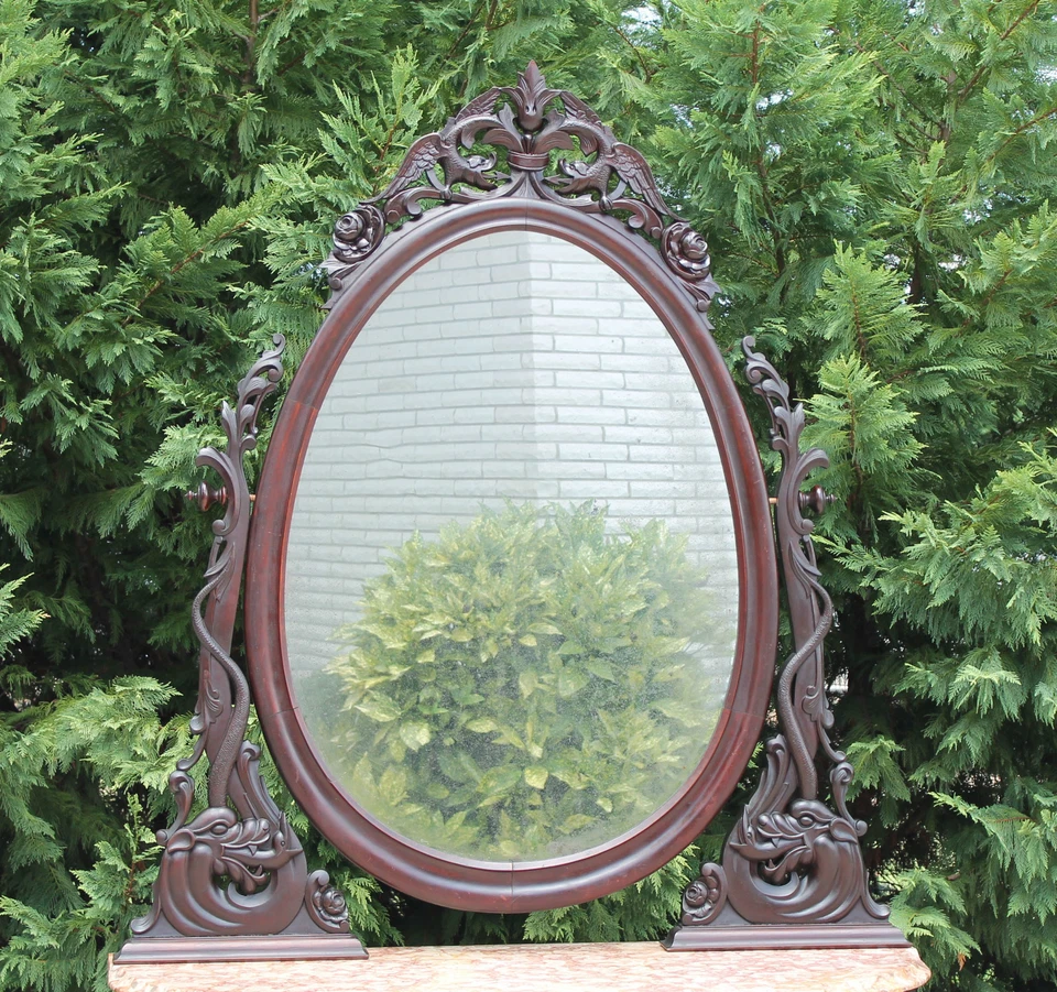 Cómoda de mármol frontal serpentina de nogal victoriano temprano serpientes de mar c1860 Foto 3 de 4