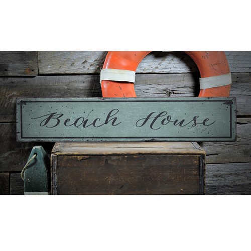 Beach Wall Decor, Beach House, Beach - Rustic Distressed Wood Sign - Picture 2 of 2