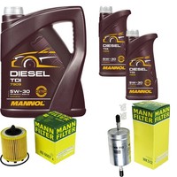 Inspektionspaket 7L Mannol Diesel TDI 5W-30 FüR Opel Astra G Cabriolet 2.2 16V