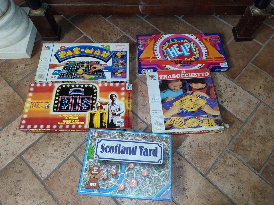 lotto giochi in scatola vintage anni 80 da recupero, PACMAN TRABOCCHETTO BIS ECC - Immagine 3 di 4