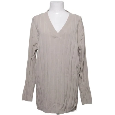KappAhl, pull en tricot, taille : L, beige, polyamide/viscose, rayures #qK4 - Photo 1/4