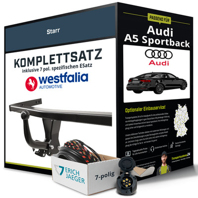 Anhängerkupplung WESTFALIA starr für AUDI A5 Sportback +E-Satz Kit NEU AHK