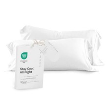 Olive  Crate Tencel Eucalyptus Pillowcases - 100 Tencel Queen White Snow