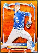 2025 Bowman SAPPHIRE Edition Blake Wolters /25 ORANGE 1ST #BCP-76 Royals